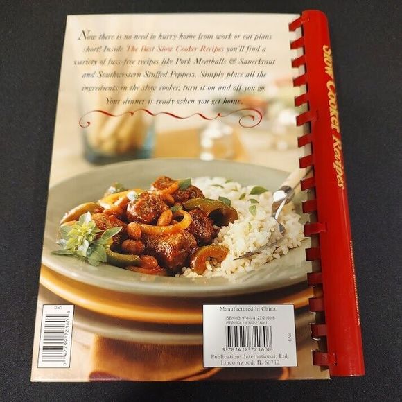 The Best Slow Cooker Recipes Publications International Hardcover Cookbook - Picture 2 of 6